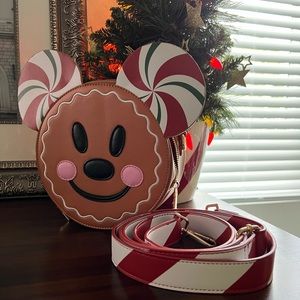 Backstitch Bruja Gingerbread Mickey Crossbody Purse